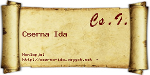 Cserna Ida névjegykártya