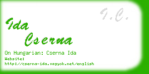 ida cserna business card